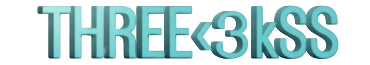 Logo THREE‹𝟹kSS fundo transparente