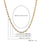 European and American cross-border zirconium plum blossom tennis bracelet necklace hip-hop rap fine toss not pricked airplane tennis chain wholesale