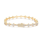 European and American personality diamond-inlaid hip-hop necklace men's rap trendy brand high-end spring buckle airplane tennis chain sweater chain