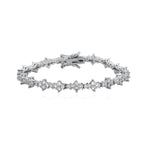 European and American cross-border zirconium plum blossom tennis bracelet necklace hip-hop rap fine toss not pricked airplane tennis chain wholesale