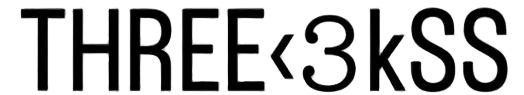 Logo THREE‹𝟹kSS fundo transparente